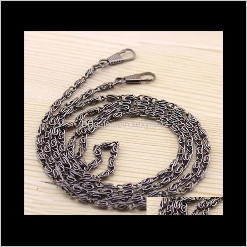 10pcs 120cm strong and durable vintage metal shoulder strap chain purse diy sewing handmade bag part cords purse handle lw8001