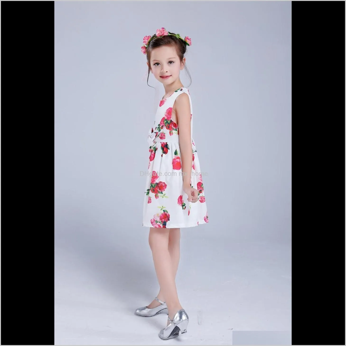girl dress flower kids clothes summer new children clothing brand girls clothes for party holiday toddler