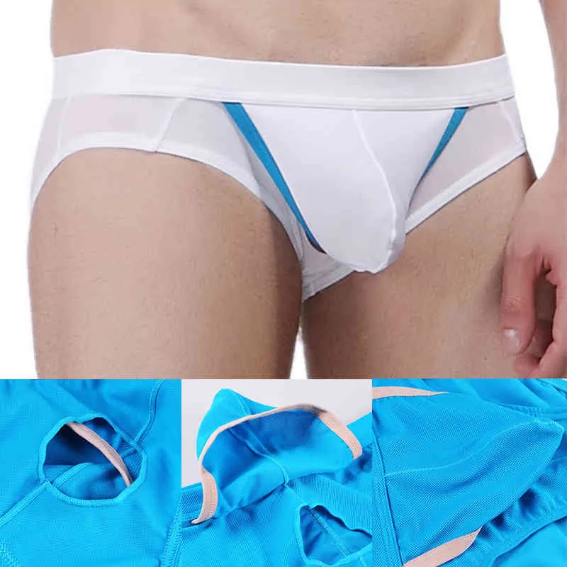 Underpants Hole Underwear Men Sexy Mens Briefs Low Waist Open