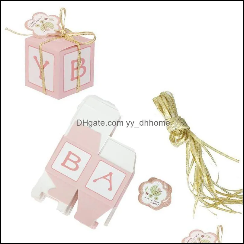 Gift Wrap 12x Laser Cut Cake Candy Boxes With Ribbon Wedding Favor Baby Shower