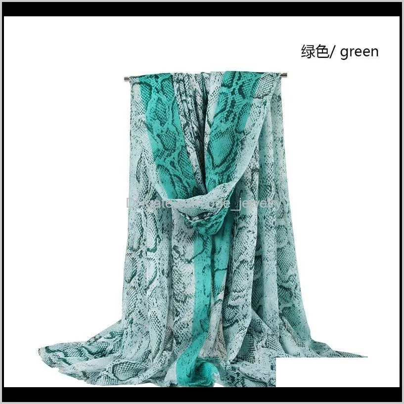 glittering animal python print scarf bufanda women classic serpentine snakeskin head wrap men snake shawl echarpe yg765