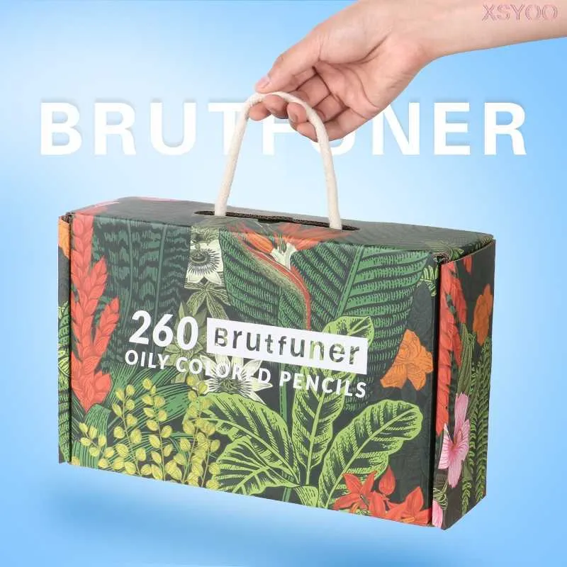 Brutfuner-Crayons de couleur 520 à l'huile, ensemble de dessin, croquis et  coloriage, fournitures scolaires d'art, 260 - AliExpress