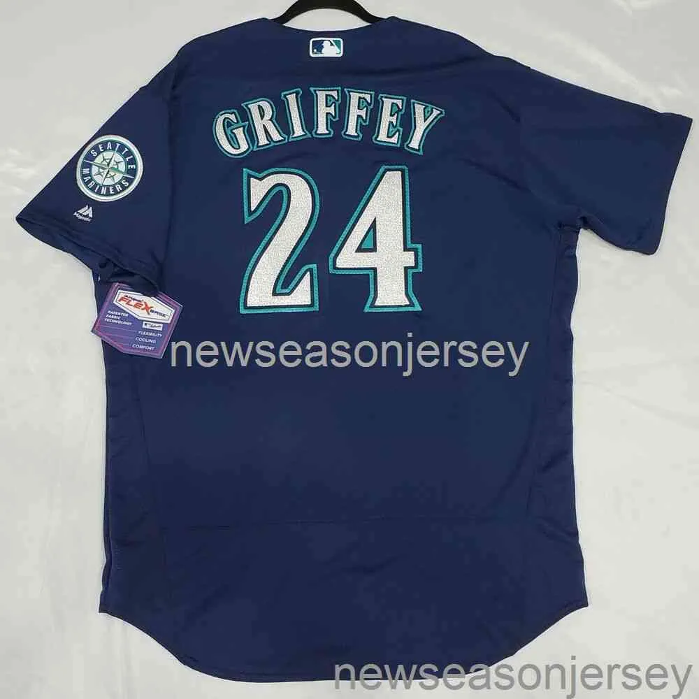 Stitched 24 KEN GRIFFEY JR NAVY JERSEY Men Women Youth Baseball Jersey XS-5XL 6XL