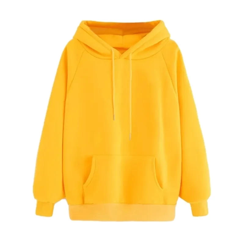 Plus size hoodies moletom mulheres moda sólida manga longa pulôvers feminino outono inverno tracksuit casacos blusa 210809