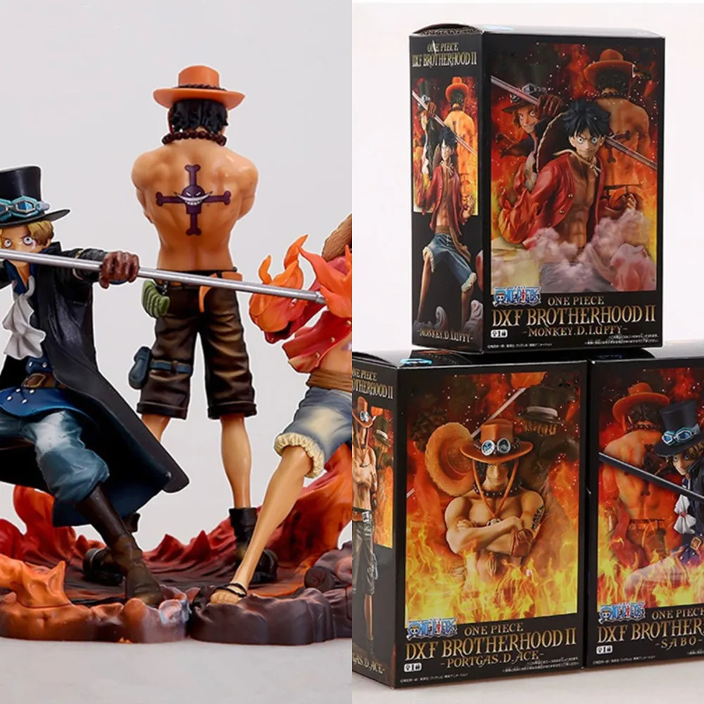 Anime One Piece Figurine Monkey D Luffy Ace Sabo Three
