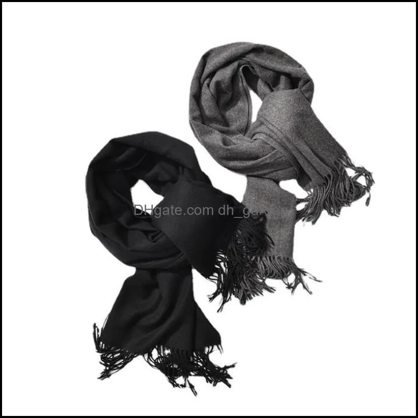 Fashion Solid Color Women Scarf Winter Hijabs Tassel Long Lady Shawls Cashmere Scarves Wraps