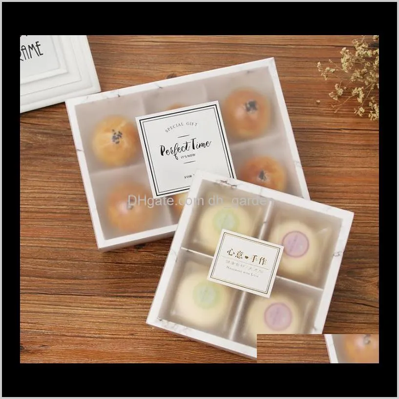 hot sale 100pcs/lot transparent frosted cake box dessert macarons mooncakes boxes pastry packaging boxes sn2288