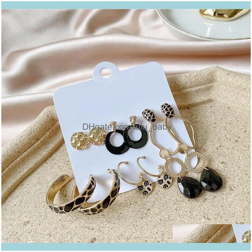 Dangle & Chandelier Fashion Women`s Jewelry Wholesale Girls Birthday Party Flowers Bohemian Mix And Match 6 Pairs / Set Earrings Gifts