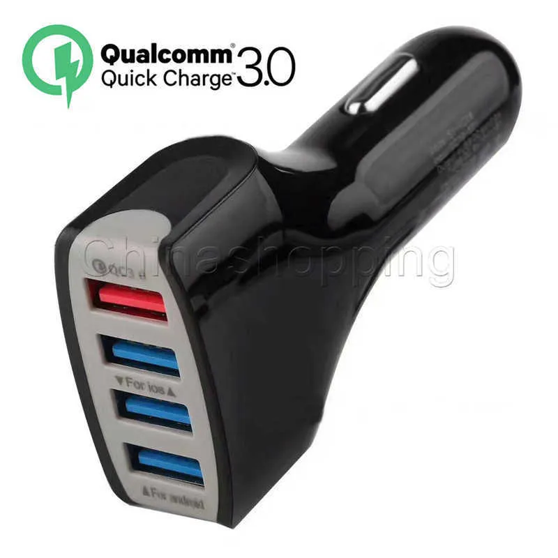 4USB Araba Şarj Cihazı 7A QC 3 0 Uyarlanabilir Hızlı Şarj Ev Seyahat Ücreti Fişi Kablosu Cep Telefonu İçin USB Kablosu Yeni CAR311Q