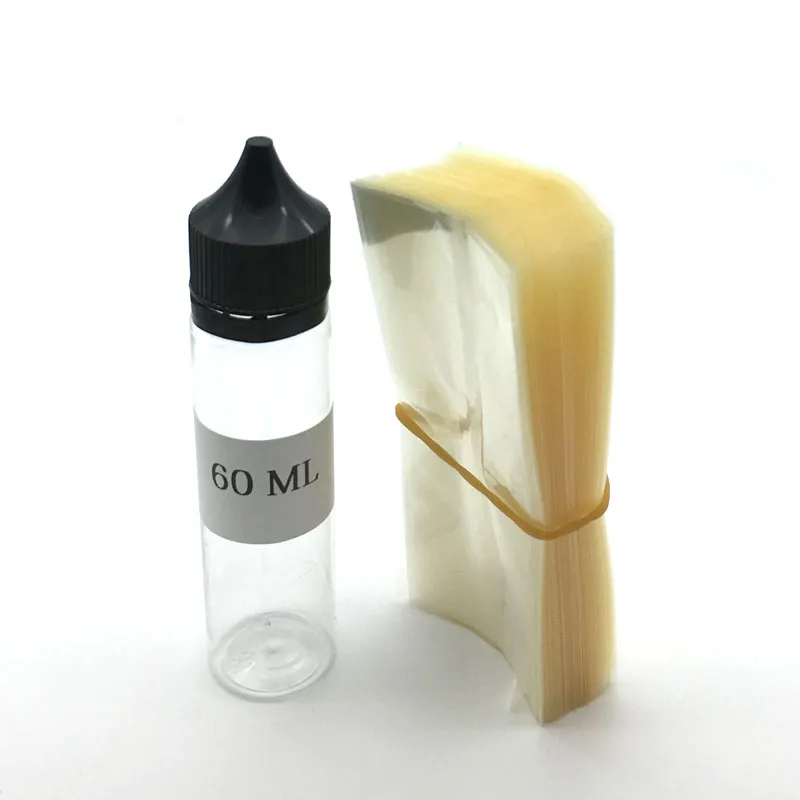 2021 Heat Shrink Wrap Film voor flessen 15 ml 30 ml 50 ml 60 ml 100 ml 120 ml E Liquid Bottle Clear PVC Wrap Tube