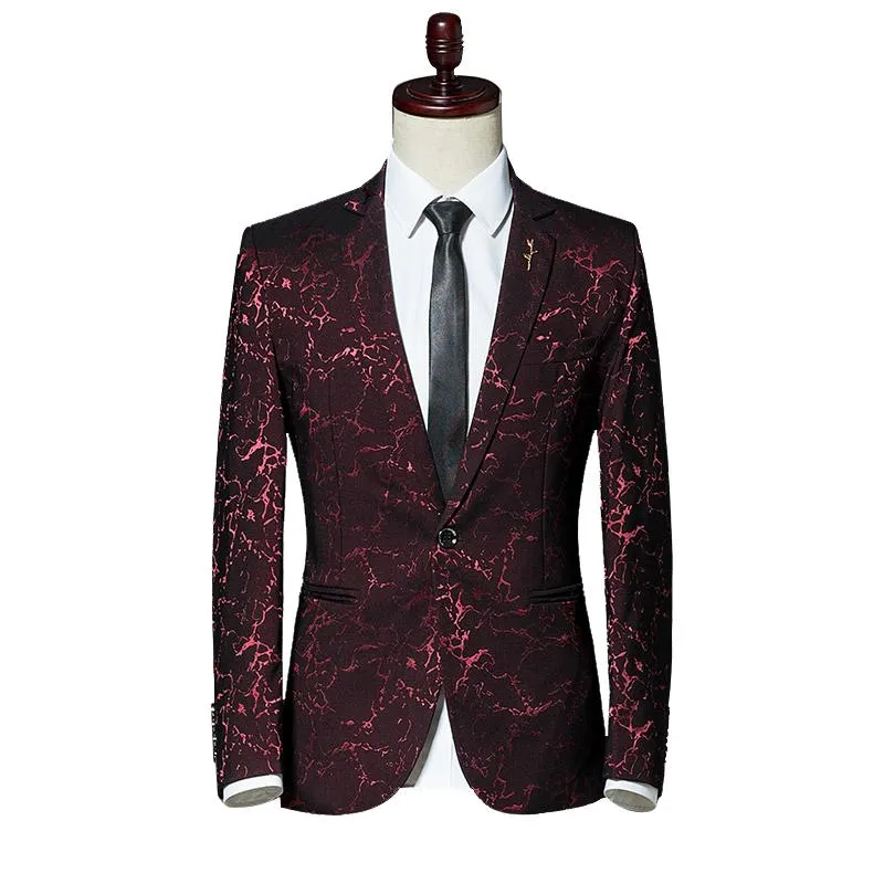 Męskie garnitury Blazers garnitur Kurtka Mężczyźni Duży rozmiar S-5XL Moda Business Blazer Płaszcz Slim i Eleganckie Jesienne Męskie Kurtki