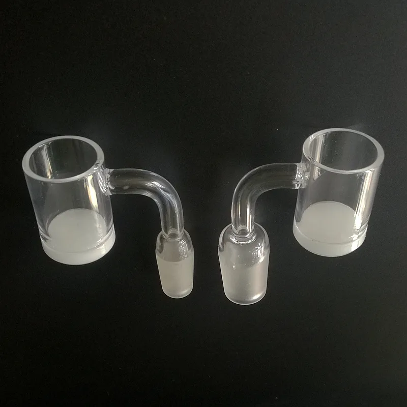 Clear Quartz Banger White Opaque Botton 14mm 18mm Female Male Joint