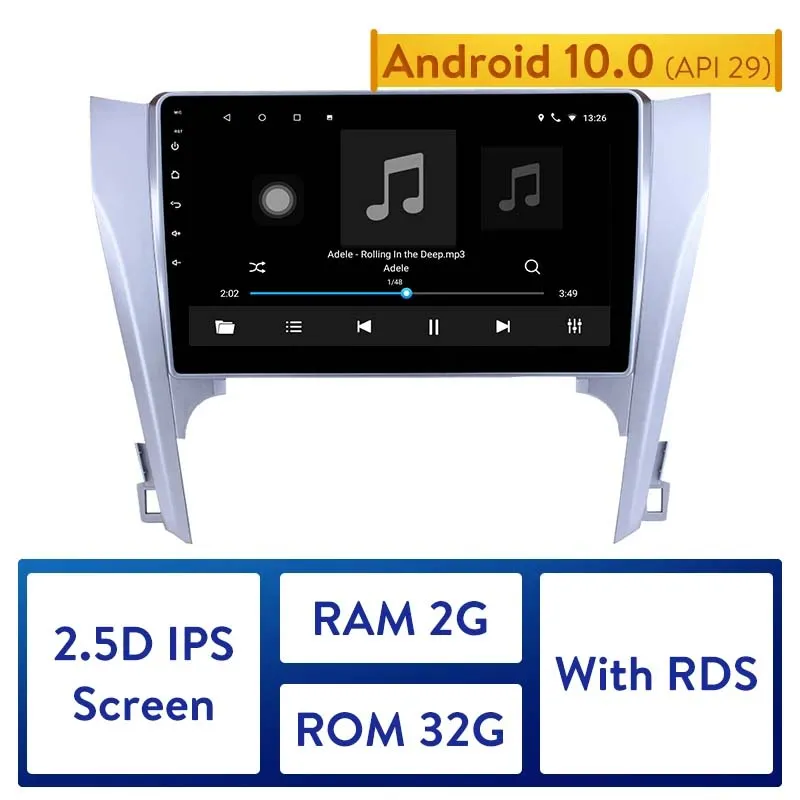 10.1 tum Android Car DVD GPS-navigering stereo multimedia spelare för 2015-TOYOTA CAMRY SUPPORT RATELL CONTROL