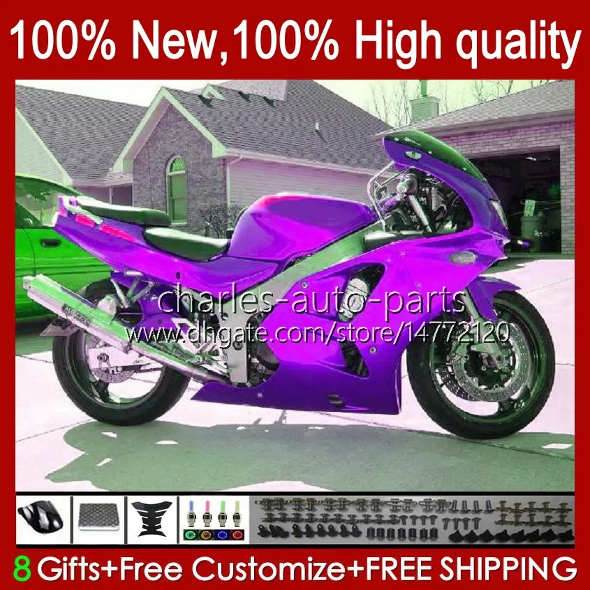 Carroçaria para Kawasaki Estoque Roxo Todos Ninja ZX 6R 636 600cc 600 CC ZX 6 R ZX-6R ZX600C 94-97 CORPO 50HC.137 ZX-636 ZX600 ZX6R 94 95 96 97 ZX636 1994 1997 1997 Kit de Fairing