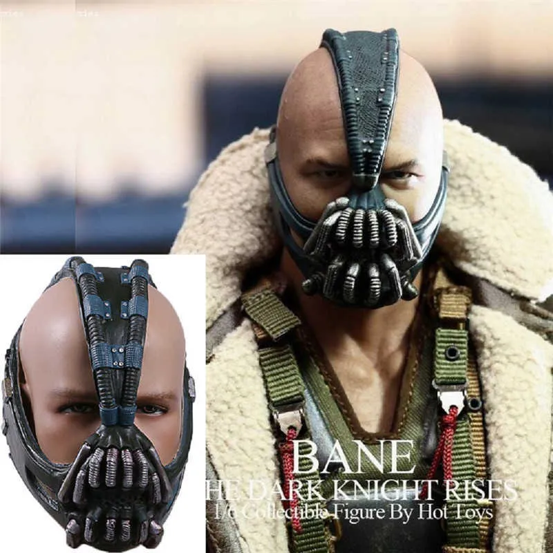 Bane Masker Dark Knight Horror Masker Halloween Kostuum Bane Helm Masker Latex Volwassen Cosplay Props voor Halloween X0803