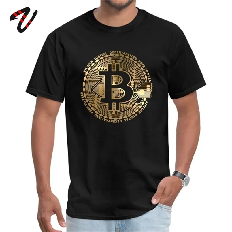 Magliette personalizzate per uomo est O Collo Bitcoin Maglietta Geek Lucifero Maglietta da uomo Trump Tee-Shirt Maglione 210716