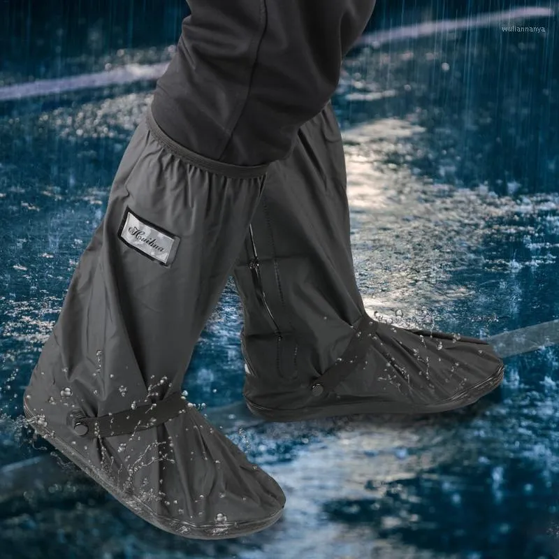 For Rainy Snowy Day 1 Pair Waterproof Non-Slip Boot Covers Shoes Protectors Motorcycle Scooter Bike Rain Cover1
