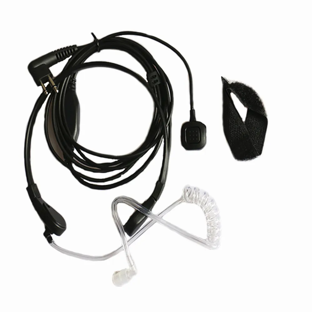 2 Pin Throat Vibration Mic Acoustic covert Tube Earpiece Headset PTT Finger för Motorola CLS1110 CLS1410 CLS1450 PRO1150 PRO3150 P040 P080 DTR550 DTR 650 DTR410