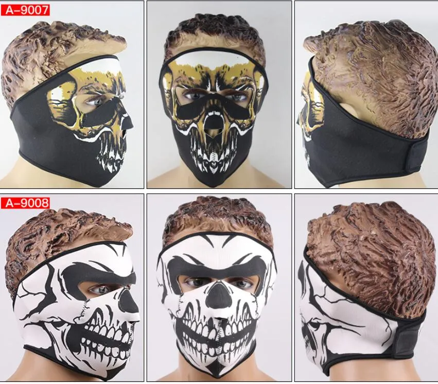 Windproof Neoprene face mask outdoor sports full face dustproof protective masks Motorcycle Bike Ski Snowboard cycling skull scarf Tuban Camo color