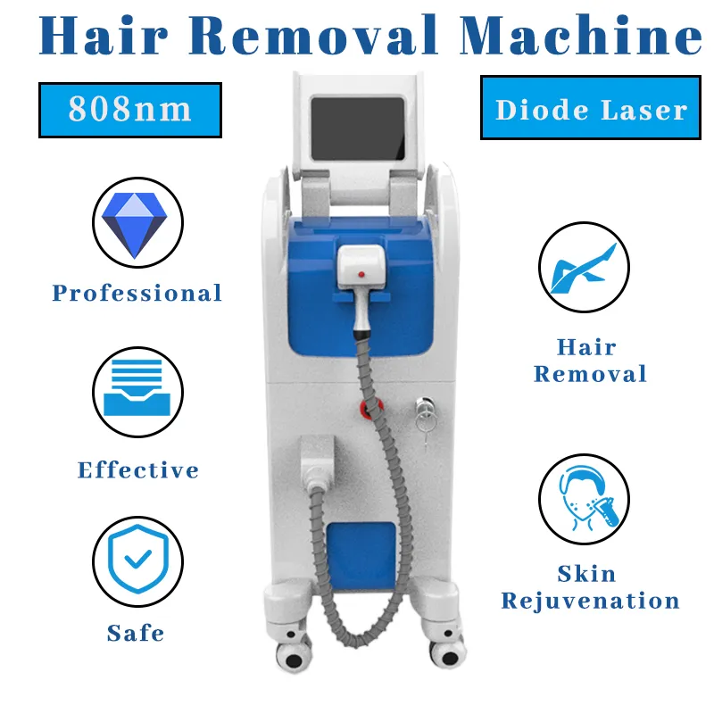 Long Life Hair Removal Machine 808nm Diode Laser Ice Point Non-Invasive Salon Use