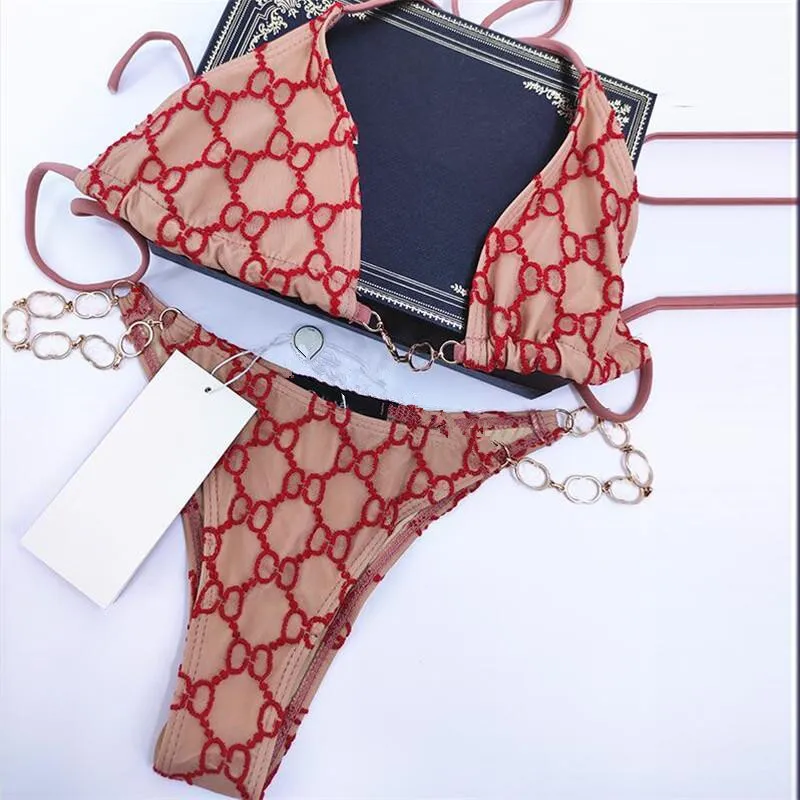 Newest Jacquard Lace Beautiful Bra Panty Sets Full Letter Design
