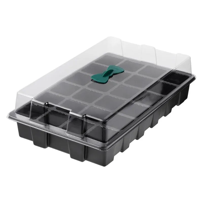 Planters & Pots Yarnow 3pcs 24 Cells Trays Starter Tray Kit With Air Hole Home Garden Propagation
