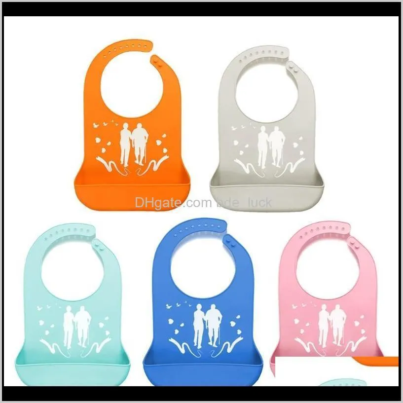 Baby Feeding Baby, Kids Matersnityadults Waterproof Anti-Oil Sile Bib Äldre åldrad måltid Tyg Protector Bibbs Burp Tygar Drop Leverans