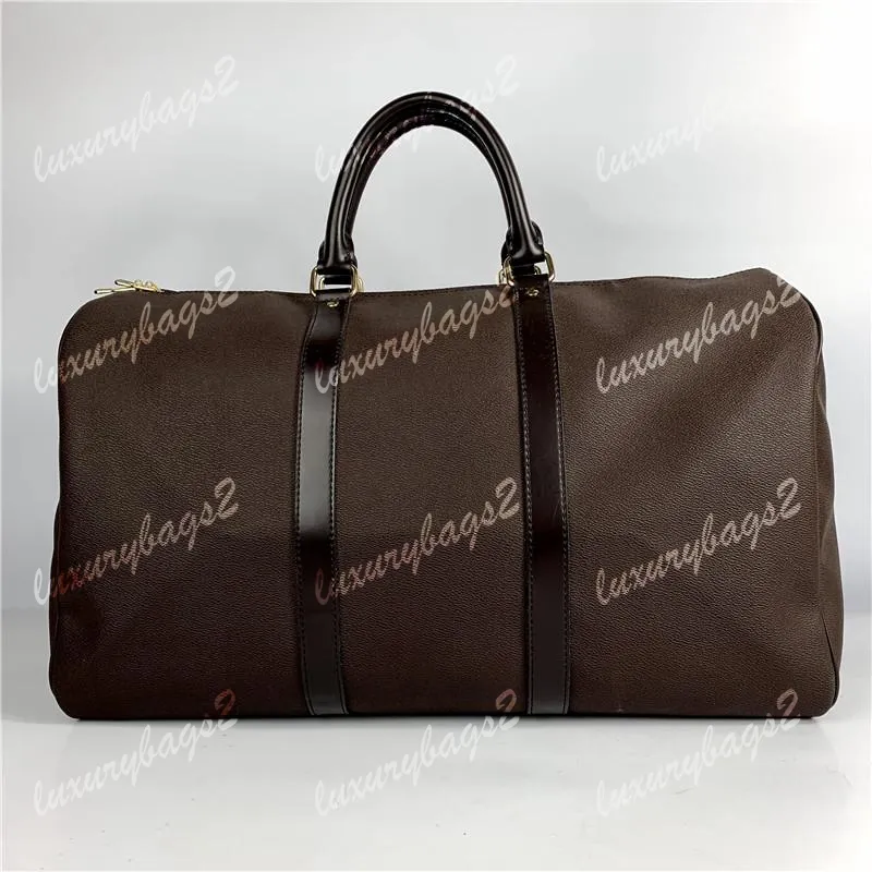 Luxurys designers väskor bagage resor väskor stor storlek klassisk äkta duffel sport mode keepall 55 cm handväskor läder väska kvinnliga kapacitet kvinnor bvvon