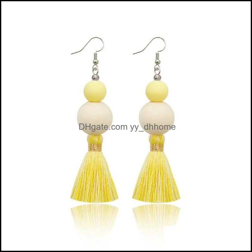 Dangle & Chandelier Wholesale Fashion Bohemia Tassel Earrings Colorful Charm Fringe Pendant Women Jewelry Accessories 1pair