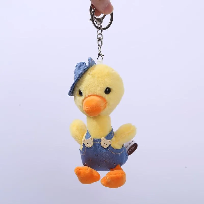 15 cm Duck sleutelhanger knuffel Leuke gevulde dieren pop sleutelring tas hanger hoge kwaliteit geschenken hangers