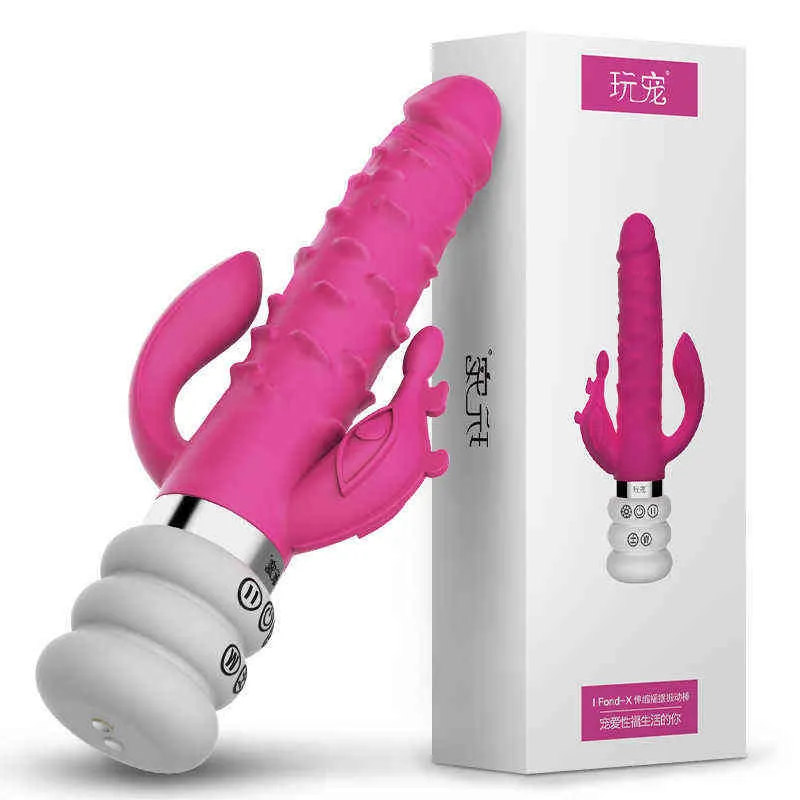 NXY Vibrators 개인 애완 동물 텔레스코픽 회전 진동 막대 완전 자동 추출 및 난방 페니스 여성 성인 재미 제품 0113