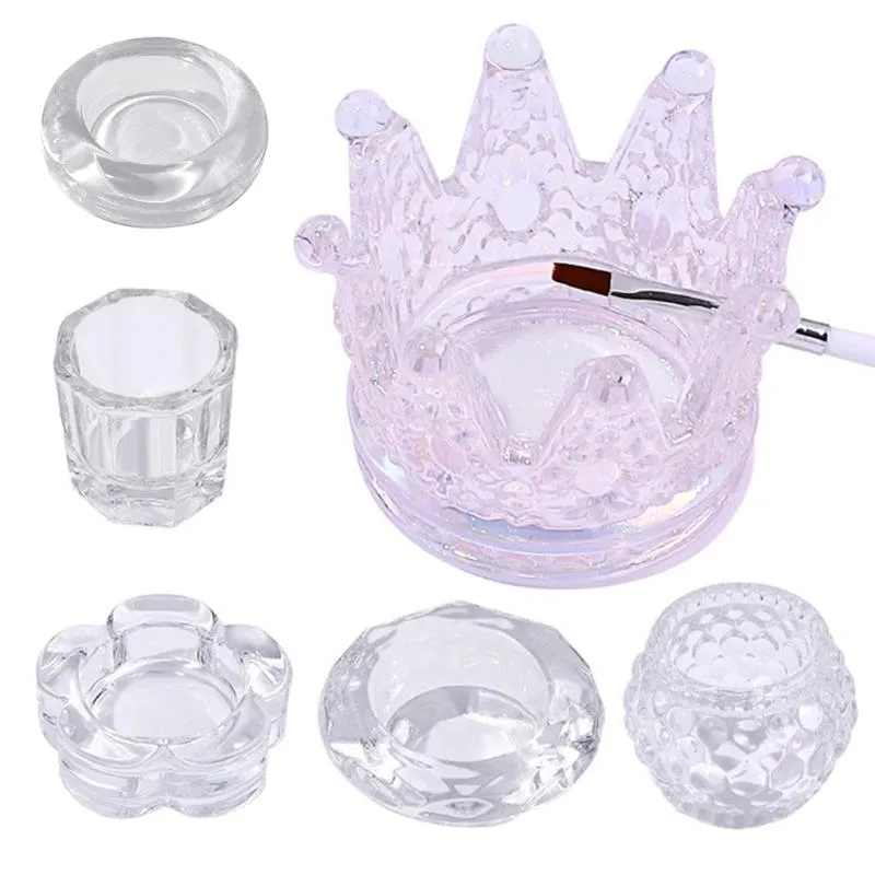 Unhas kits de arte acrílica unhas claras cor branca kit transparente pó prato líquido acrílico cristal copo para