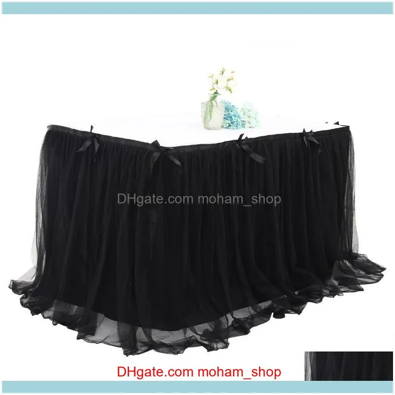 Cake Table Skirt Birthday Tutu Tulle Tableware Cloth Halloween Christmas Party Decoration Soft Home Textile Drop From Moham shop 31.65 DHgate.Com