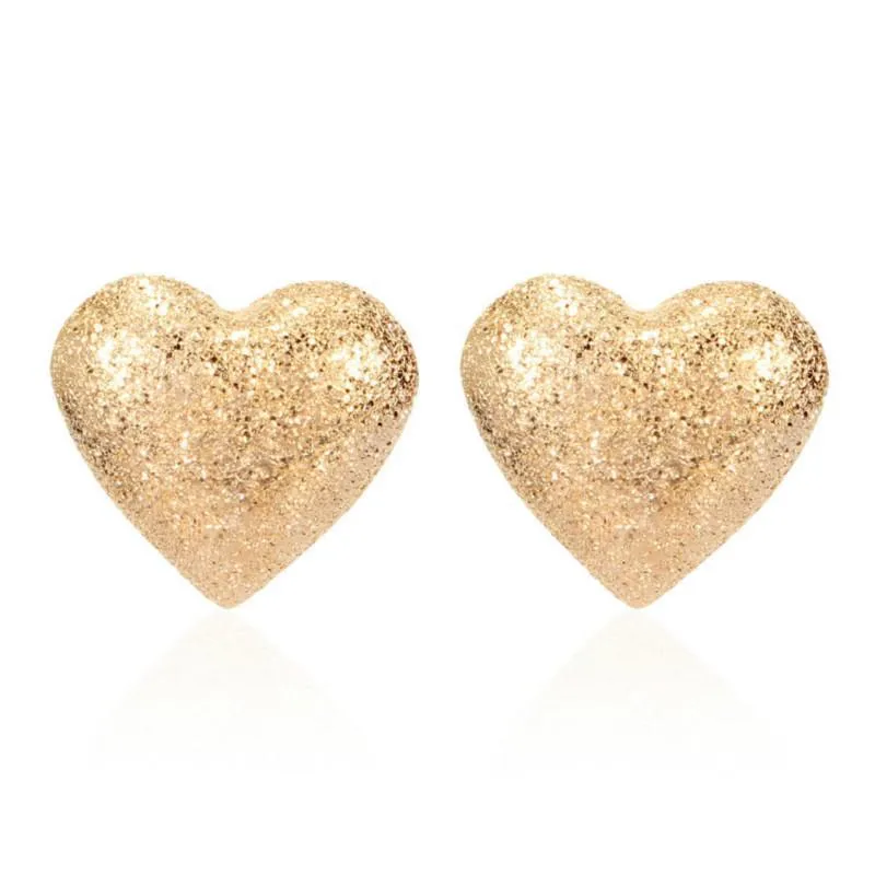 Gold Love Heart Pendant Earrings Simple Fashion Personalized Earring For Women Jewelry Accessories 2021 Stud