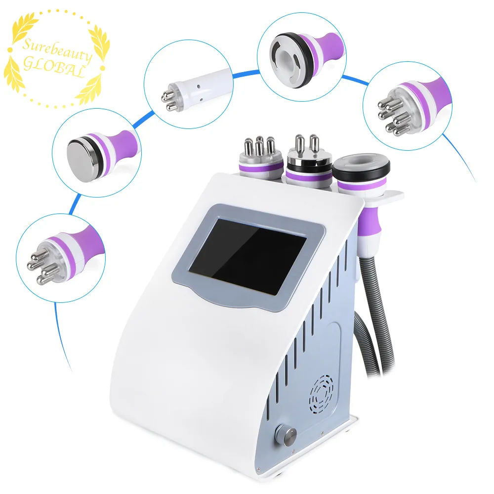 SureBeaute 5-1 Ultrasonic 40K غير المريض التجويف فراغ RF الجسم التخسيس الجلد رفع الوجه تشديد آلة الجمال لصالون استخدام