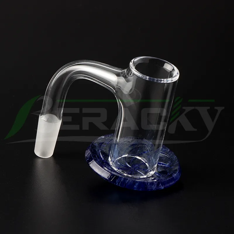 DHL !!! Beracky Pełna spawanie Palenia Fazowona Krawędź Blender Quartz Banger 20mmod Blue Bottom Seamless Gwoździe do szklanych Bongs Water Bongs Dab Riges