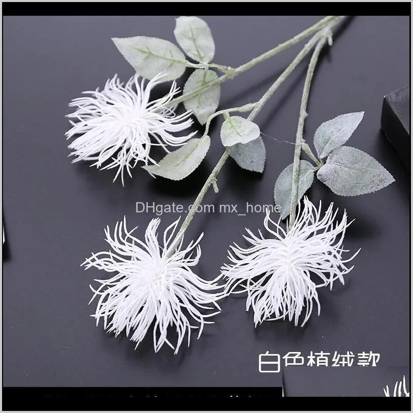 simulation sea urchin plastic flower chrysanthemum branch wedding decoration arrangement material decorative flowers & wreaths