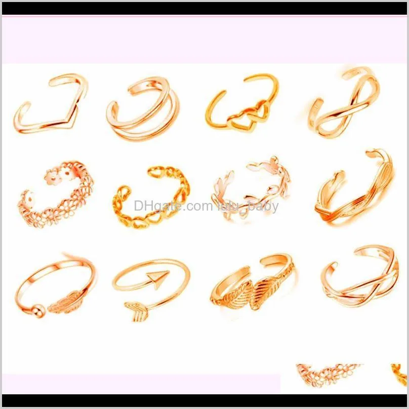 korean new foot ring girl`s foot personalized hybrid simple ring women`s open foot ring