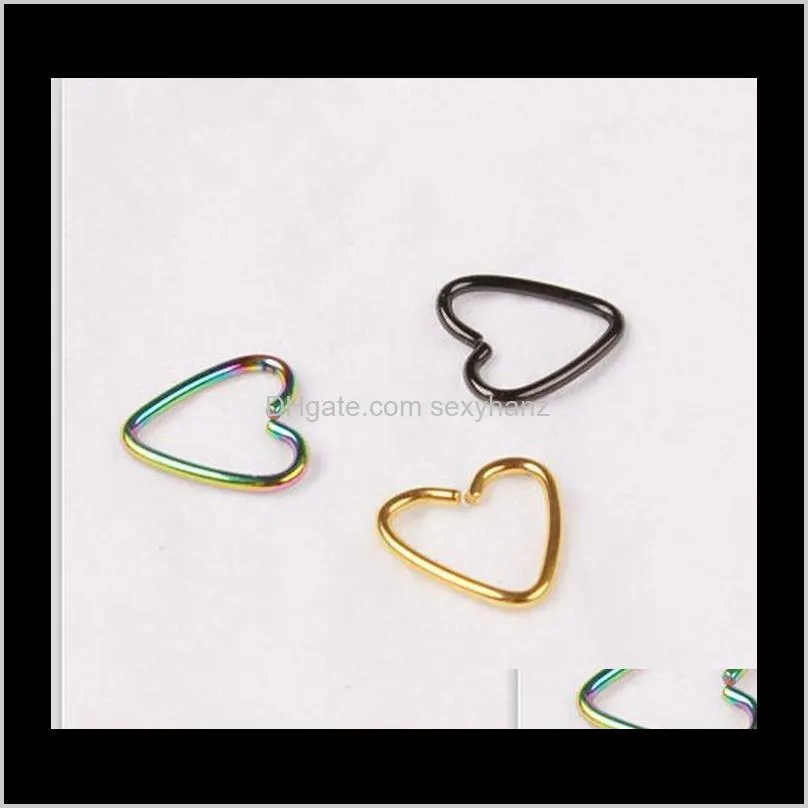 mix Orbital Piercing Earring 1.2mm Heart Tragus Ear Piercing Cartilage Body Jewelry