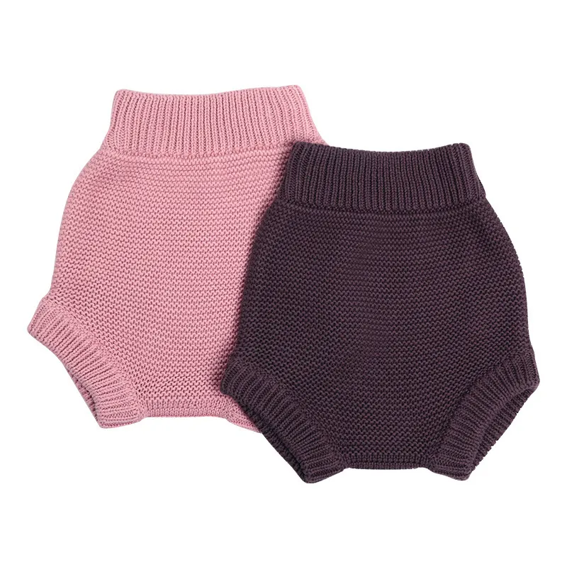 Baby Boys Girls Shorts Tracksuits PP Autumn Fashion High Waist Cotton Knitted Bloomers Children 210429