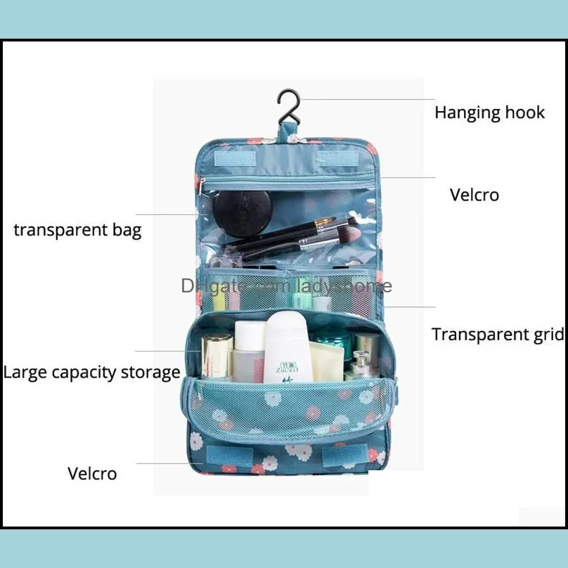 Makeup Bags Travel Cosmetic Bag Toiletries Organizer Waterproof Storage Neceser Hanging Bathroom Wash Bag Makeup Organizer HWD7162