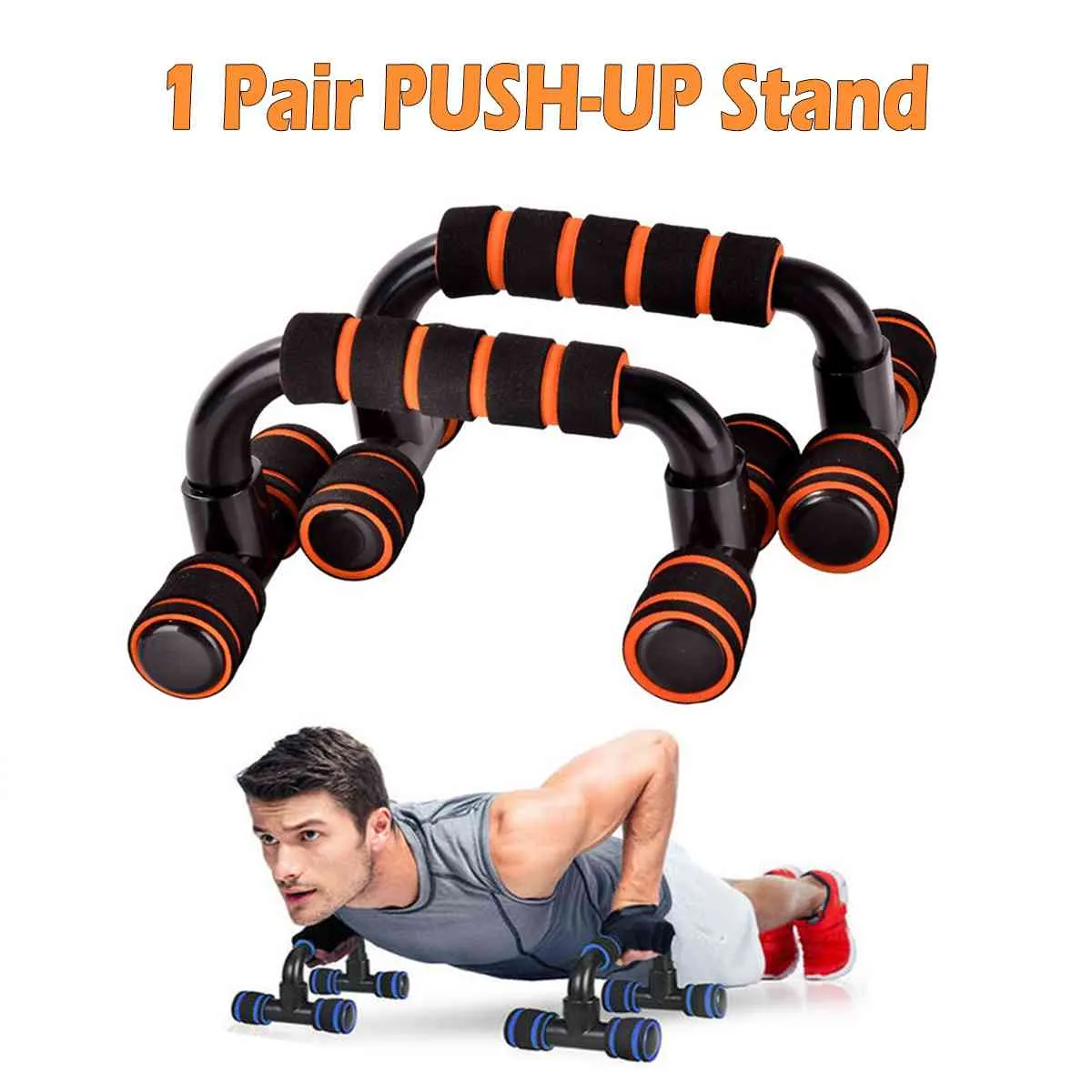 2pcs / set abs push up bar kropp fitness träning verktyg push-ups stand barer bröstmuskel motion svamp handgrepp hållare tränare x0524