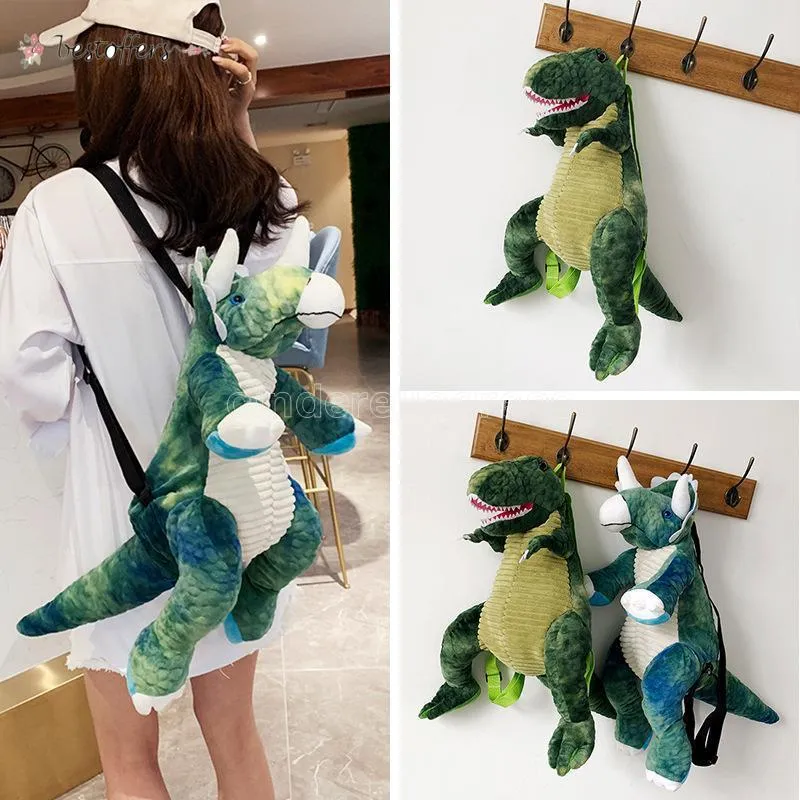 DHL子供豪華な人形のおもちゃ恐竜バックパックかわいい男の子の女子学生ホリデースクール研究快適なソフトサプライズ動物バッグおもちゃギフト14