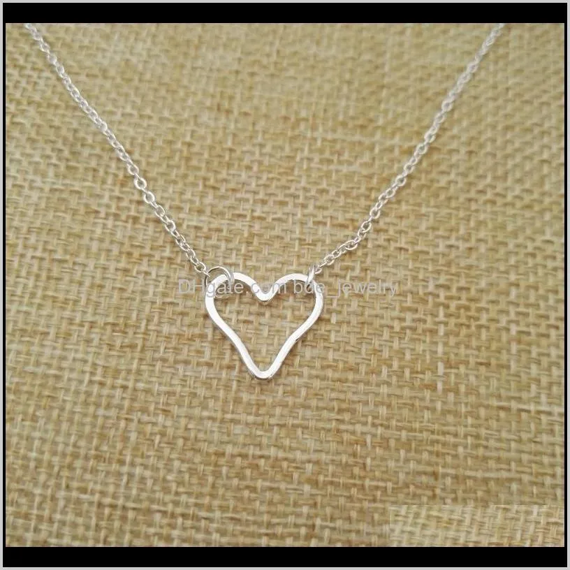 sweet and affordable women tiny heart small sideways heart necklaces & pendants for girl valentine`s day sanlan