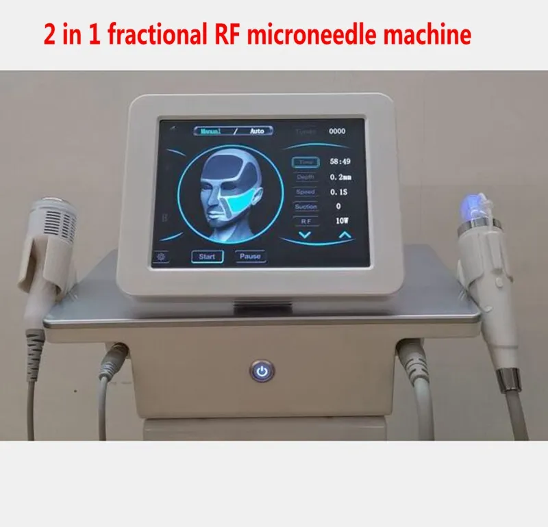 Facial Beauty Equipment 2 in 1 rf fractional microneedle machine with cold hammer anti-acne shrink pores facial skin care tools stretch marks remover CE