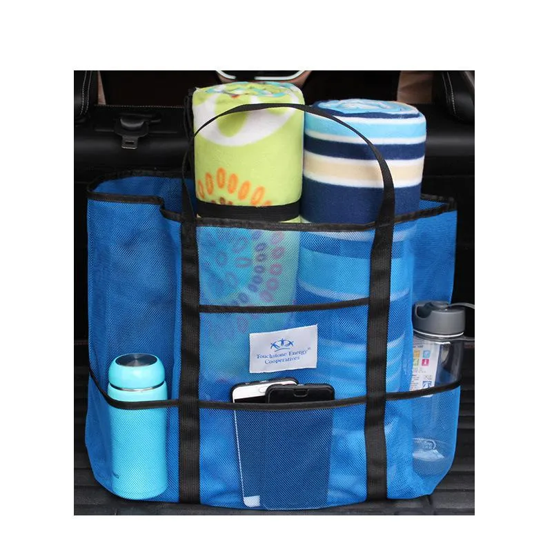 Beach Handbag Outdoor Mesh Tote Storage Bags A Large Network Wash Bag Sport Swimming Handbags Travel High-capacity Pouch Summer wmq1118