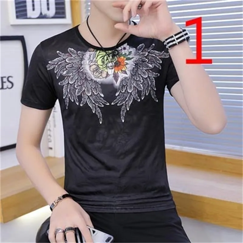 Girocollo tendenza seta ghiaccio tinta unita versione coreana della maglietta auto-coltivata 210420