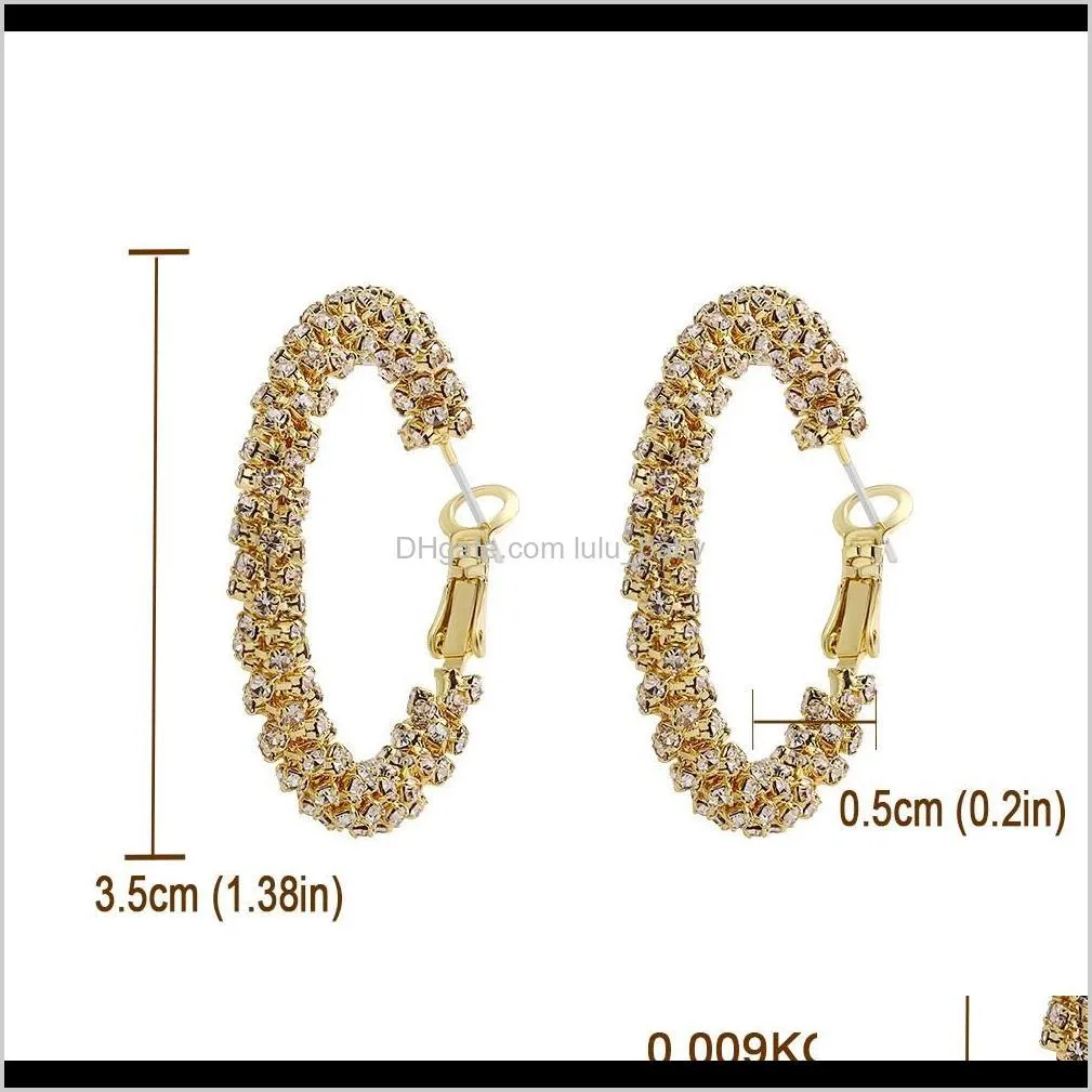 new popular fashion ins trendy designer circular hoop copper diamond zirconia stud earrings for women girls geometric clip on