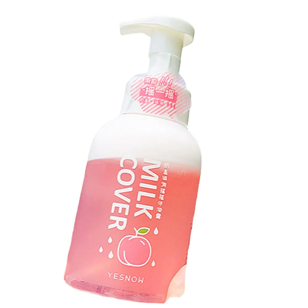 Hand Shake Milk Cover Bath Foam Shower Gel 400ml Colorful Fruit Cloud Foam Gentle Cleansing Whitening Moisturizing Body Wash