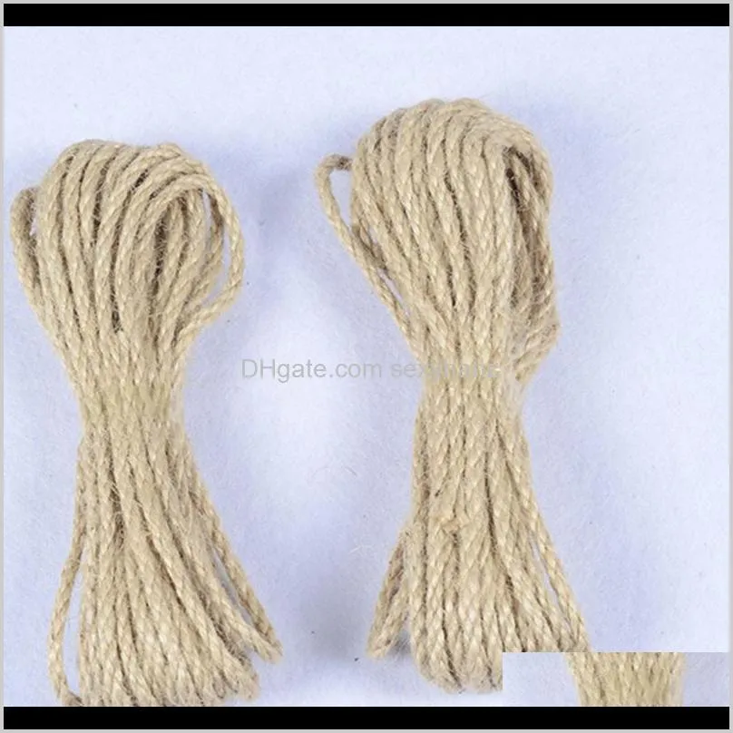 6mmx100m home garden ornaments decorative quality cords diy all-match hand made braided linen string rope suppliers zy123-2